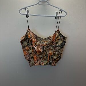 PLT Artistic Print Women's crop Top